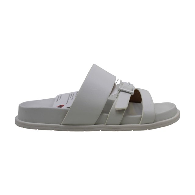 Womens Sloan Leather Open Toe Casual Slide, White Leather, Size 7.0