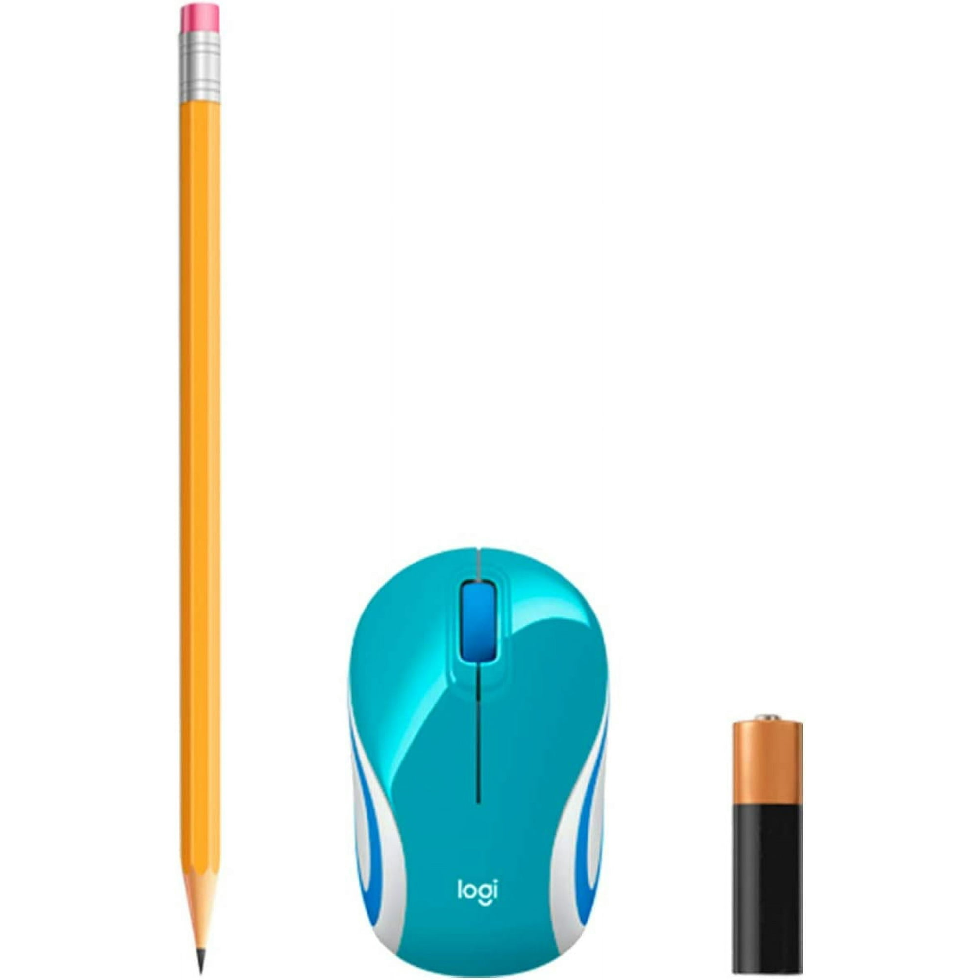 Logitech Wireless Mini Mouse M187 Ultra Portable,1000 DPI Optical Tracking, 3-Buttons, PC/Mac/Laptop - Bright Teal