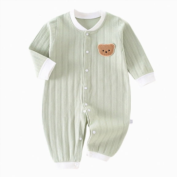 Xyant Newborn Baby Unisex Clothes Cotton Long Sleeve Romper Newborn Infant Baby Bodysuit Jumpsuit for Boys Girls,Size 9-12 Months