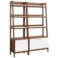 thumbnail image 1 of Pemberly Row Particleboard and MDF Bookshelves in Walnut/White (Set of 2), 1 of 5