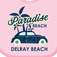 thumbnail image 4 of Inktastic Paradise Beach in Delray Beach with Palm Trees and Car Boys or Girls Baby Bib, 4 of 4