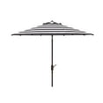 thumbnail image 2 of SAFAVIEH Outdoor Collection Iris Fashion Line 11-Foot Round Umbrella Black/White, 2 of 6