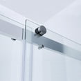 thumbnail image 3 of Vinnova Spezia 64" W x 76" H Double Sliding Frameless Glass Shower Enclosure in Chrome, 3 of 14