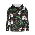 thumbnail image 3 of Sudadera con capucha para hombre, informal, con cordón, estampado navideño, deportiva, blusa de poliéster, 3 of 4