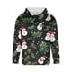 thumbnail image 3 of Sudadera con capucha para hombre, informal, con cordón, estampado navideño, deportiva, blusa de poliéster, 3 of 4