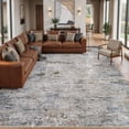 thumbnail image 3 of UERMEI 10'x14' Area Rugs for Living Room, Modern Abstract Washable Rug for Bedroom Dining Room Office, Non-Slip Soft Low Pile Home Decor Carpet Accent Rug, Dusty Blue, 3 of 8