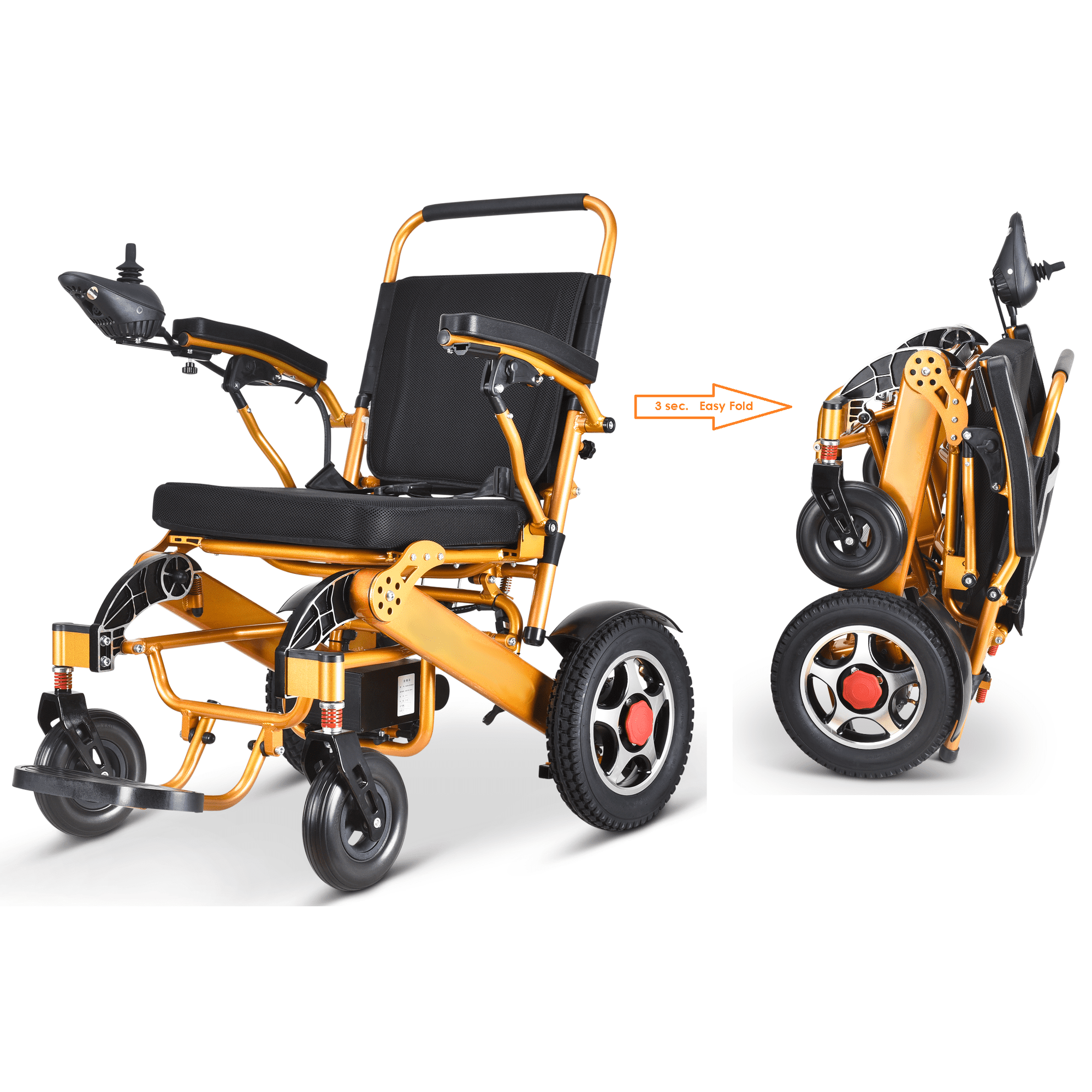 Fold and Travel Lightweight Portable Electric Wheelchair Mobility Scooter Wheelchair Power Wheel chair