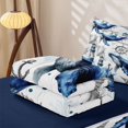 thumbnail image 5 of Manfei Marine Whale Zipper Twin Comforter Sets with Fitted Sheet and 2 Pillowcases, Nautical Anchor Lighthouse Zipper Bedding Set, White Blue, Blue Reversible, 4pcs, 5 of 7