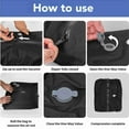 thumbnail image 3 of Bolsa De Compresión De Vacío De Viaje Para Una Maleta De Viaje, Bolsa TPU A Prueba De Salpicaduras Reutilizable De 16L, Adecuada Para Mochileros, Cruceros, 3 of 7