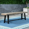 thumbnail image 6 of Noble House Raphael 63" Wood Top Patio Dining Bench in Sandblast Gray, 6 of 7