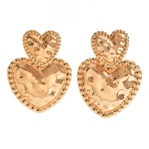 DESIGNICE Statement Earrings for Women,Iron Plating Golden Love Heart Drop Earrings,Gold Statement Earrings Wife Girlfriend Fashion Jewelry Accessories Gift,Style1