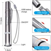 BNITCULT Cat Laser Pointer Toy,USB Rechargeable for Cats Dogs Chaser Toys, Interactive Exercise Multi Pattern Pet Command Light,7 in 1 Function,5 Pattern