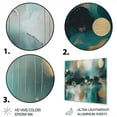 thumbnail image 3 of Designart "Marbled Meditations Green and Gold III" Abstract Marble Metal Wall Art Prints, 3 of 5