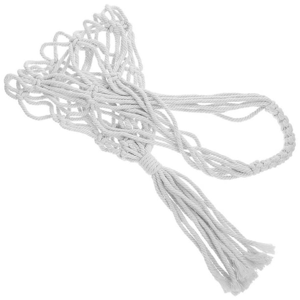 White Cotton Rope Fruit Hammock for Storage with Sufficient Capacity and Foldable Design 7.9"x11.8