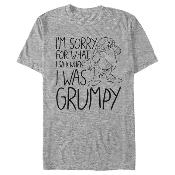 Men's Snow White and the Seven Dwarfs Grumpy I'm Sorry  Graphic T-Shirt