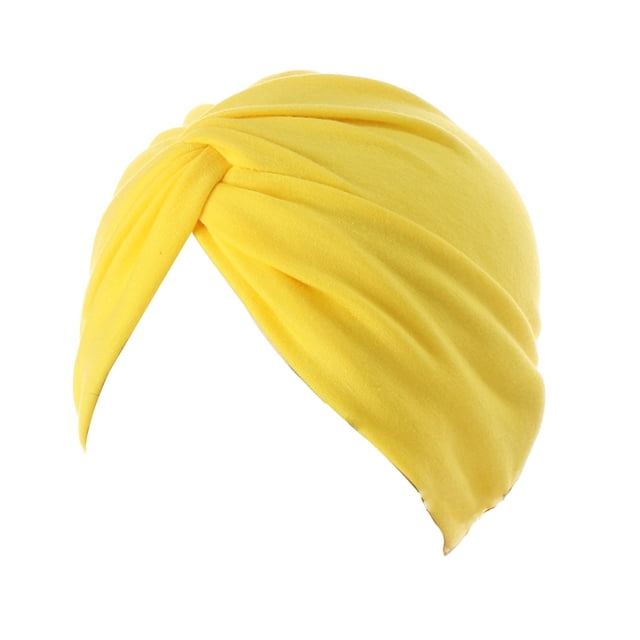 Diademas de moda Qarigey Paquete de 4 cómodas con botones elásticas estilo musulmán Para mujer Amarillo