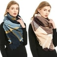 thumbnail image 1 of Foulard Femme Automne Hiver Carré à Carreaux Long Châle Bandana Cache-Cou Couverture, 1 of 8