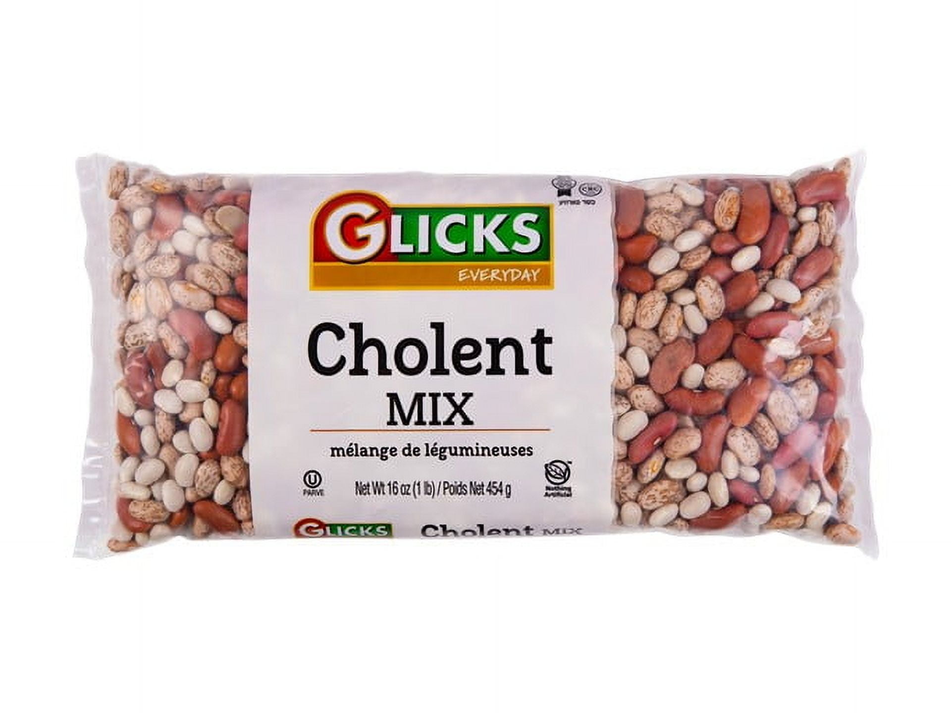 (3 pack) Glicks Cholent Bean Dry Bean Mix, 16 oz