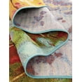 thumbnail image 5 of Unique Loom Outdoor Botanical Collection Area Rug - Autumn (7' 10" Square Multi/Red), 5 of 8