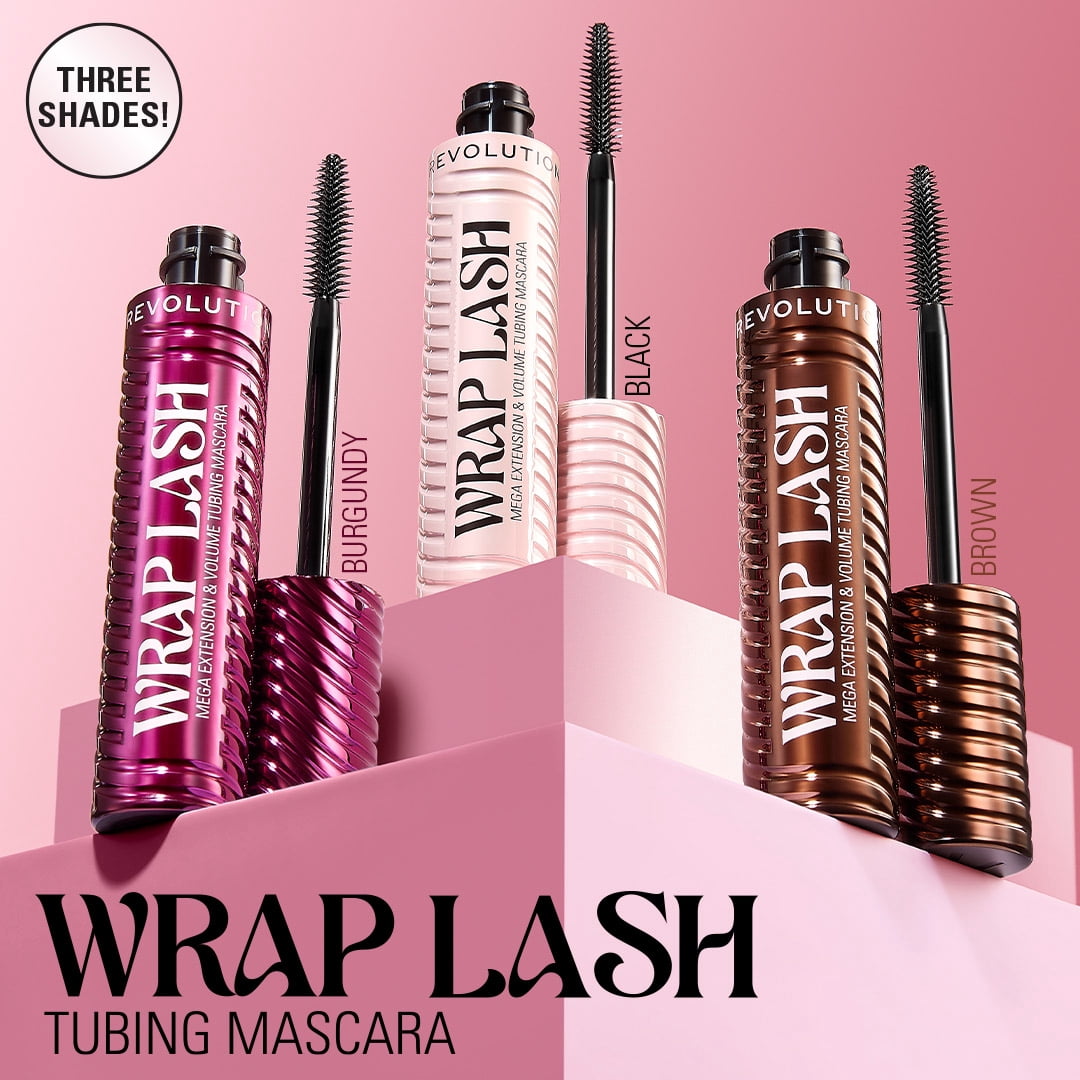 Revolution Wrap Lash Tubing Volumizing Mascara, High Intensity, Burgundy