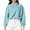 Blue, variant on Women's Half Zip Up Sweatshirt Crop High Neck Athletic Clothes Long Sleeve Pullover Vintage Casual Fit Tops