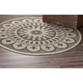 thumbnail image 4 of 4â€™ Round Gray Floral Bloom Area Rug, 4 of 9