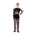 thumbnail image 4 of iHapHap Matching Family Christmas Pajamas Buffalo Plaid Gnome Sleepwear Set, 2-3T-Kid, 4 of 6