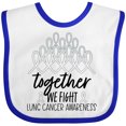 thumbnail image 3 of Inktastic Together, We Fight Lung Cancer Awareness Boys or Girls Baby Bib, 3 of 4