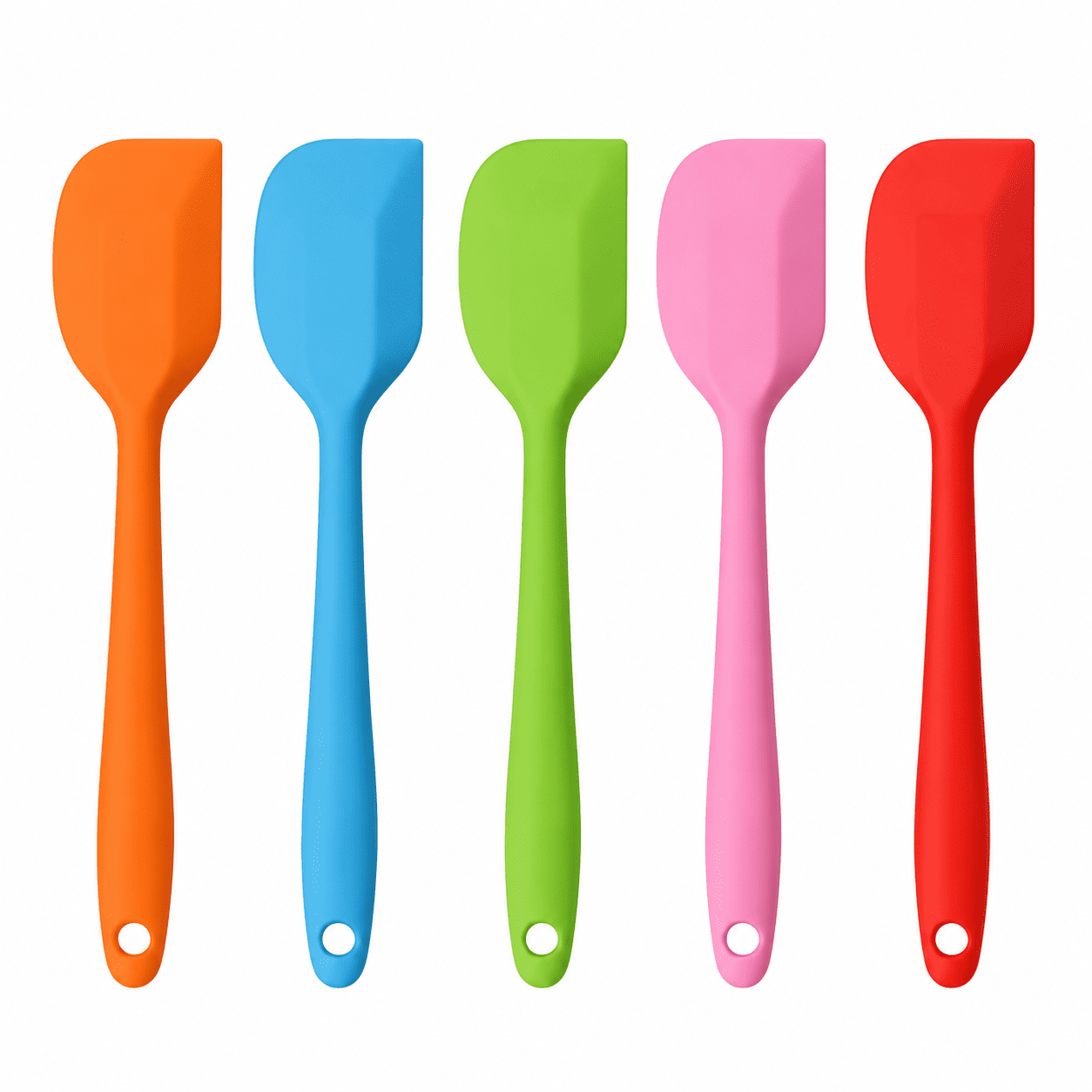 5 Pack Silicone Spatula Set, 8.5 Inch Small Rubber Spatulas, Seamless One-Piece Design, Heat Resistant, Non-Stick Flexible Baking & Mixing Scraper