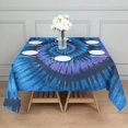 thumbnail image 3 of Blue Tie Dye Pattern Square Tablecloth,Waterproof Square Table Cover,Wipeable Spillproof Washable Table Cover for Home Kitchen Party Decor 60"x60"(152x152cm), 3 of 6