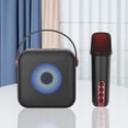 thumbnail image 4 of Usloyux Microphone Portable Speaker Up To 65% Off, Wireless Microphone For Home Audio Karaoke Machine, Bluetooth 5.3 Rechargeable Pa System Stage Subwoofer, Portable Microphone Speaker, Black, 4 of 5