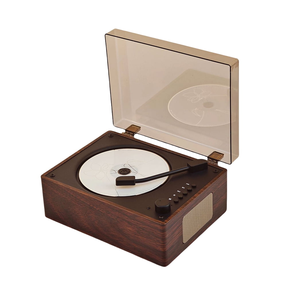 BLEEUS Cd Player Rechargeable Bluetooth-compatible 5.0 Music Player W/ Remote (Walnut)Audio Equipment