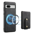 thumbnail image 6 of for Google Pixel 7a Back Case, PU Leather Detachable Card Slot Magnetic Closure Shockproof Kickstand Slim Fit Support Magnetic Car Mount Phone Cover for Google Pixel 7a, Black, 6 of 11
