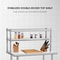 thumbnail image 4 of Faitaliicy Stainless Steel Table With Overshelves Metal Kitchen Prep Table & Shelving Combo Commercial Work Table With 2 Tier Shelf For Home Kitchen Restaurant Garage Warehouse, 4 of 7