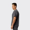 thumbnail image 3 of SPECTRUM UNIFORMS Wynd Men's Scrub Top Medical Uniform V-Neck Soft Fabric, Outfit Ideal for Men at Hospital Workspace, Medical Practice and Professionals Workwear Doctor Coat Steel Grey, 3 of 4