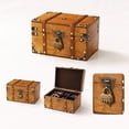 Storage Box with Lock Vintage Wooden Square for Jewelry and Small Items ...