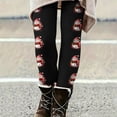 thumbnail image 6 of Jaunzuar Womens Gym Leggings Santa Print High Waisted Yoga Pants Slim Comfy Workout Soft Leggings XXL, 6 of 9
