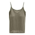 thumbnail image 2 of Built in Bra Tank Tops for Woman Sleeveless Tops With Built In Bras Shelf Bra Padded Shirt Tanks Loose Fit Tank Tops, 2 of 5