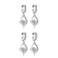 thumbnail image 4 of Minnieouse 1 par de pendientes de aro con colgante de corazón, joyería de boda, regalo personalizado azul Blanco 2piezas Minnieouse CBP225911, 4 of 6