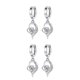 thumbnail image 1 of Sonducket 1 par de pendientes de aro, joyería de compromiso de boda, accesorios de regalo, blanco Type2 NO2, 1 of 6