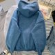 thumbnail image 5 of Sudadera con capucha de vellón grueso, acogedora sudadera con capucha para otoño e invierno para mujer con bolsillo de parche con cordón, jersey de vellón cálido para el frío, 5 of 5