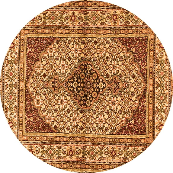 Ahgly Company Indoor Round Persian Orange Traditional Area Rugs, 3' Round