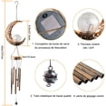 thumbnail image 2 of Campanas de viento solares LED para jardín, campanillas de viento lunares de metal para exteriores, luces solares para jardín, fiesta, patio, terraza, patio, decoración del hogar, 2 of 5