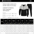 thumbnail image 5 of Chándal deportivo con capucha para hombre, manga larga, cremallera completa, pantalones deportivos, conjunto deportivo de dos piezas con parches, 5 of 5