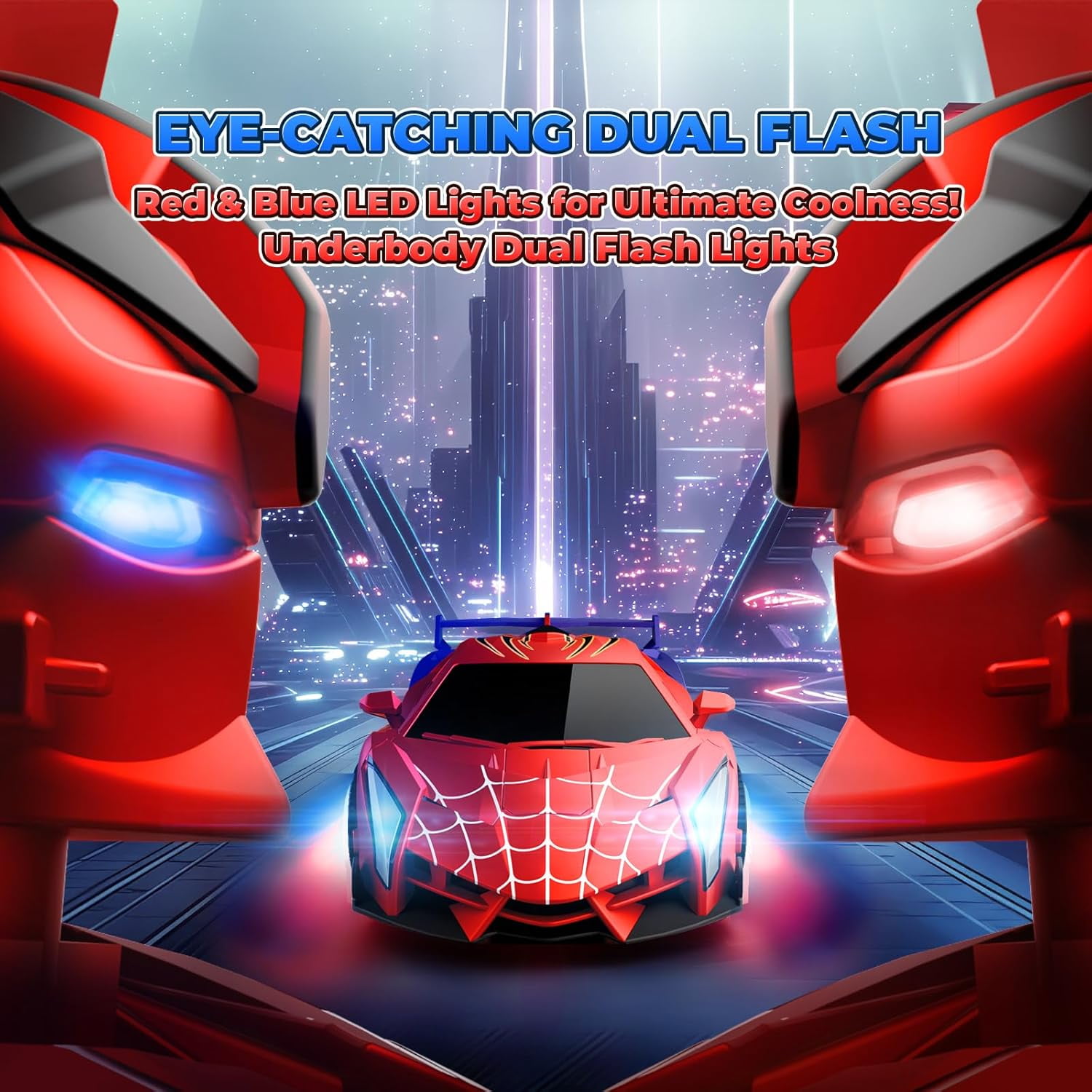 Remote Control Car One Button Deformation, Fast 360 ° Rotation Robot Toys Birthday Gifts 2.4GHz