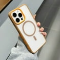 thumbnail image 2 of Magnetic for iPhone 16 Back Case, [Compatible with MagSafe & Drop Protective] Slim Translucent Matte Cover, Luxury Anti-Scratch Shockproof Thin Phone Case for iPhone 16, Desertgold, 2 of 8