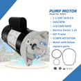 thumbnail image 2 of Motor para bomba de piscina LEUNGOO B2854 1.5 HP 115/230 V 3450 RPM, 2 of 6