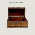 thumbnail image 2 of Pirate Treasure Chest Storage Box Durable Wood Metal Consction, 2 of 6