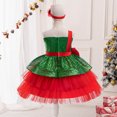 thumbnail image 6 of Wuxian Fall Dress For Girls Xmas Sleeveless One-Shoulder Lovely Bow Sparkly Sequins Tutu Tulle Dresses Party Dance Pageant Gown Dress Casual Sundress,Red,2-3 Years, 6 of 8
