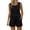 Black, variant on Women's Two Piece Set, Sleeveless Crew Neck Tank Top and Drawstring Waist Shorts with Pockets, Summer Loungewear Short Set, Casual Matching Outfit and Beach Cover Up-Black